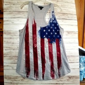 Rock & Republic Studded Flag Tank L